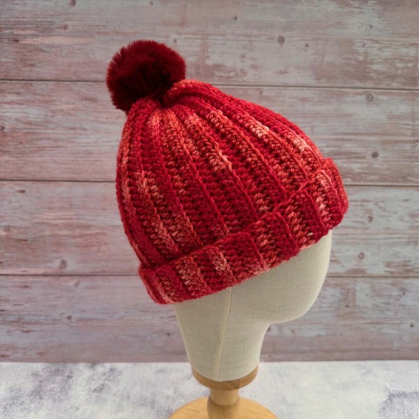 Red Ribbed Hat