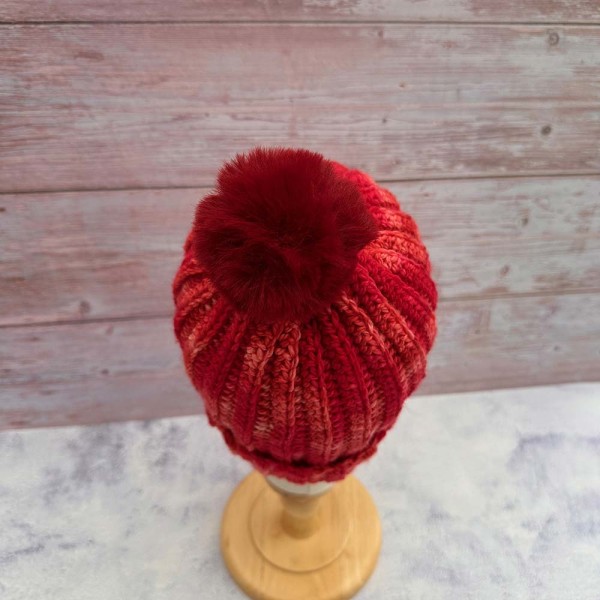 Red Ribbed Hat